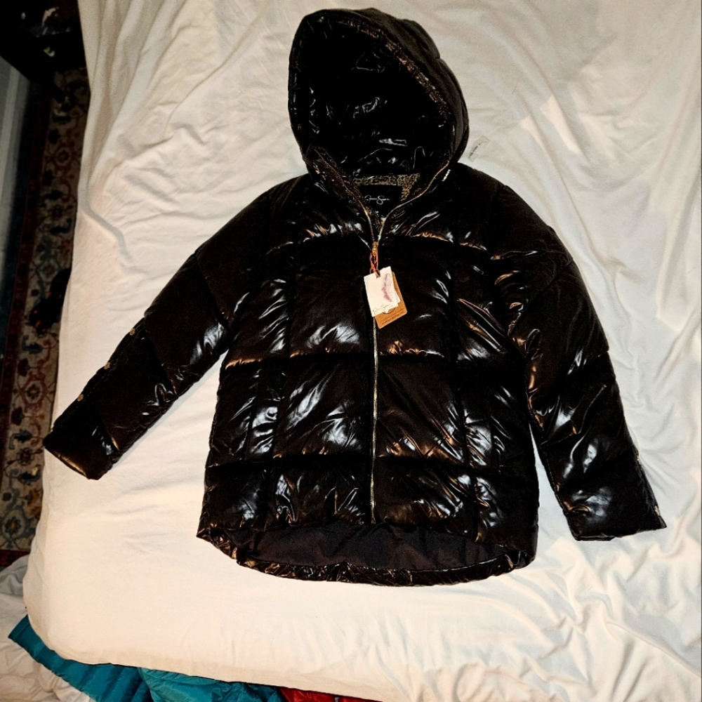 NWT Jessica Simpson Black puffer coat with hood Brand New new